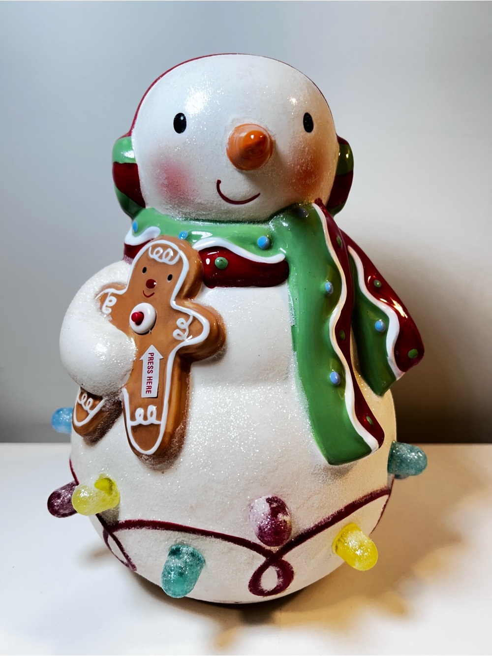Hallmark Musical Snowman Christmas Decoration with Gingerbread Cookie